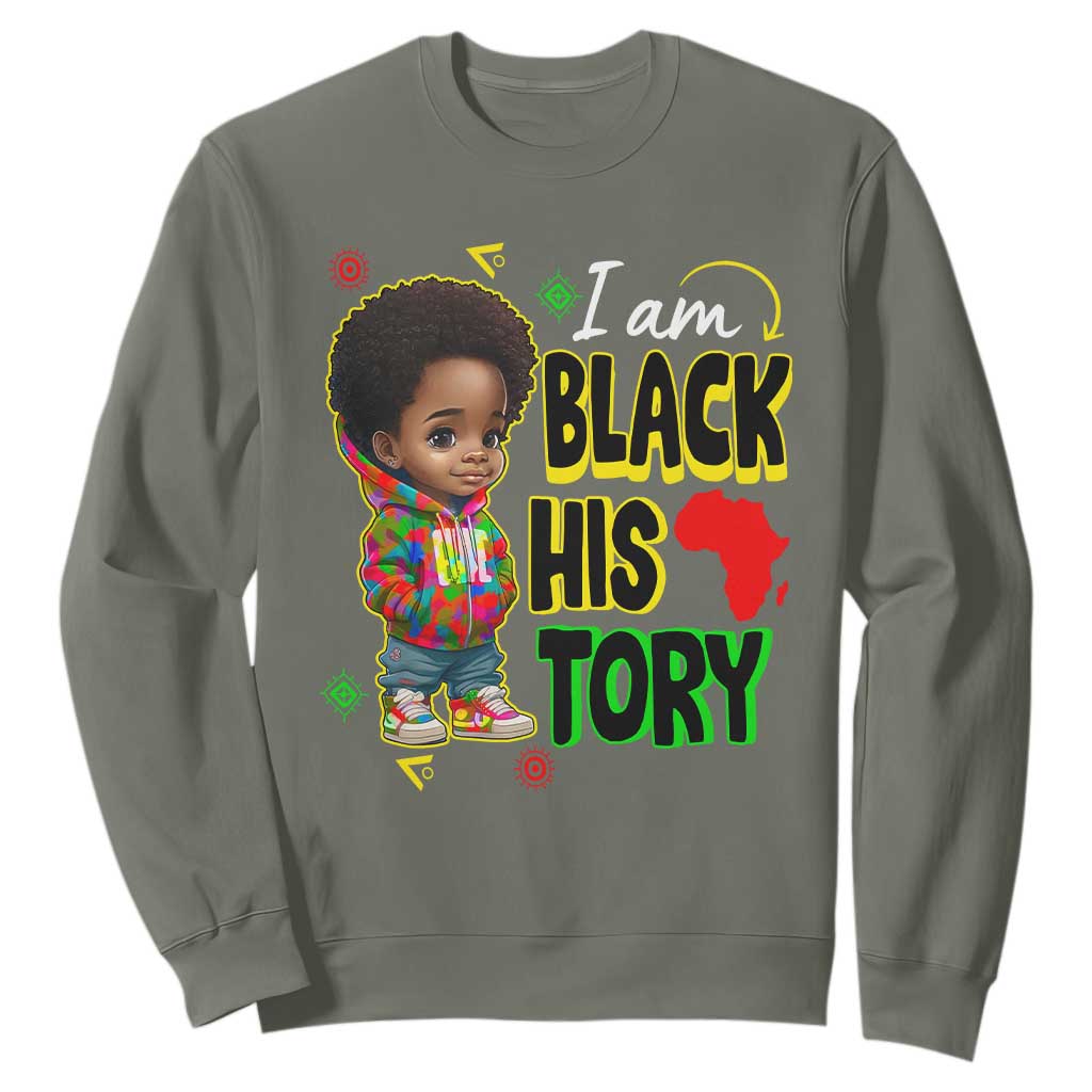 Black Boys Pride Sweatshirt Handsome Kids Boys I Am Black History Month