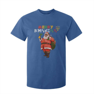 African American Xmas Merry Kwanzaa Santa T Shirt For Kid