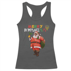 African American Xmas Merry Kwanzaa Santa Racerback Tank Top