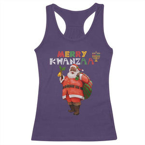 African American Xmas Merry Kwanzaa Santa Racerback Tank Top