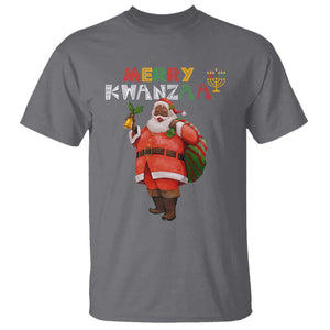 African American Xmas Merry Kwanzaa Santa T Shirt