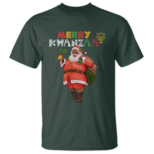 African American Xmas Merry Kwanzaa Santa T Shirt