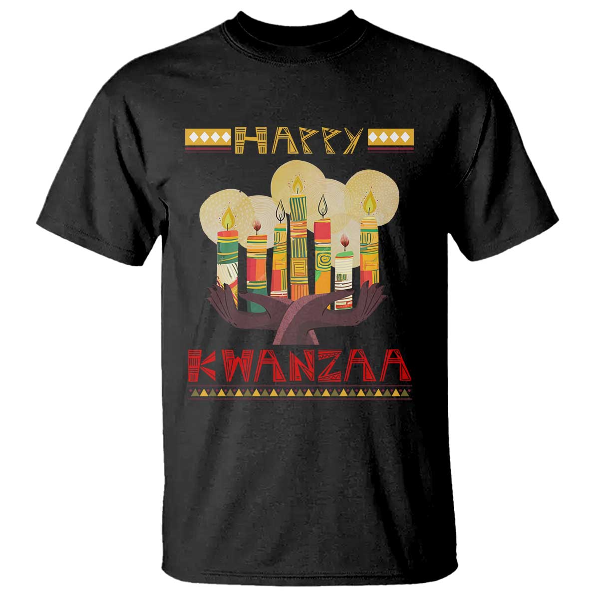 African American Xmas Happy Kwanzaa T Shirt