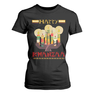 African American Xmas Happy Kwanzaa T Shirt For Women