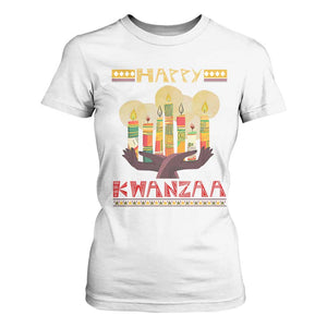 African American Xmas Happy Kwanzaa T Shirt For Women