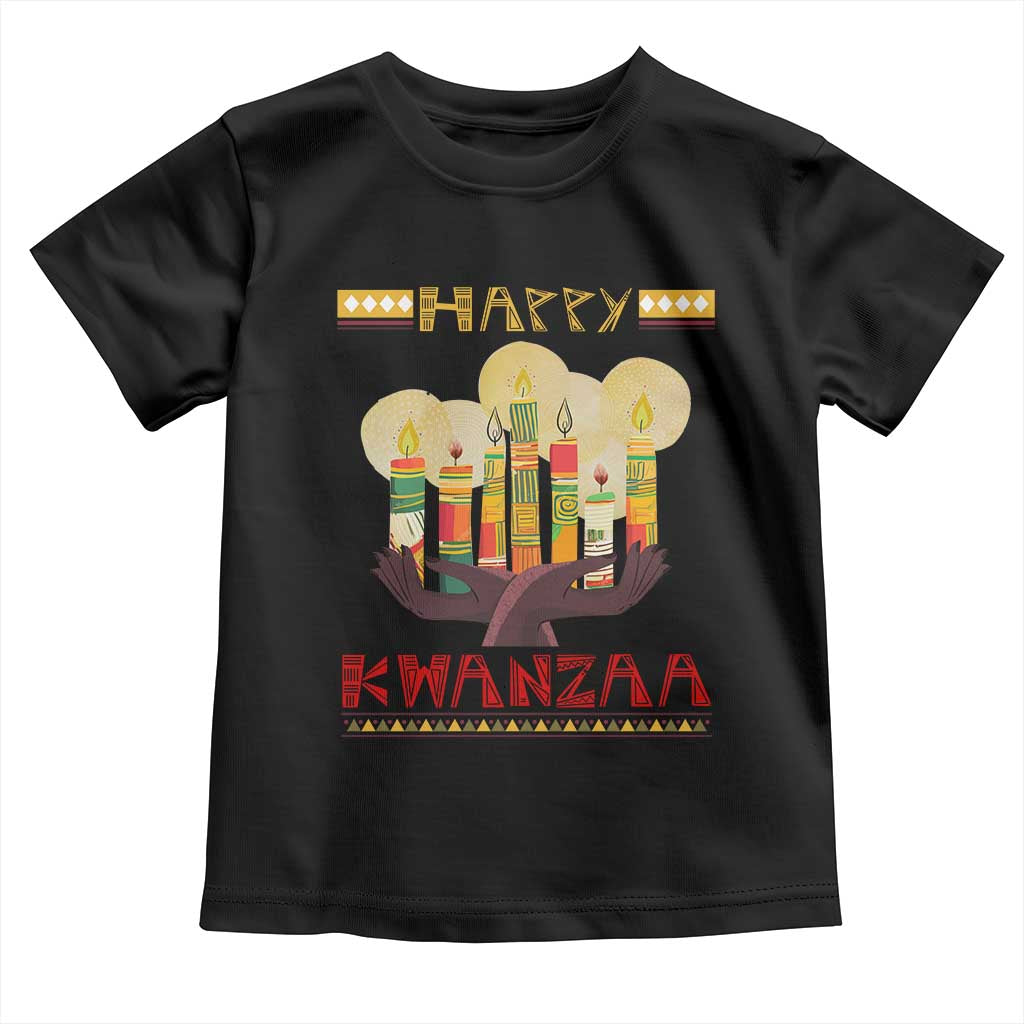 African American Xmas Happy Kwanzaa Toddler T Shirt