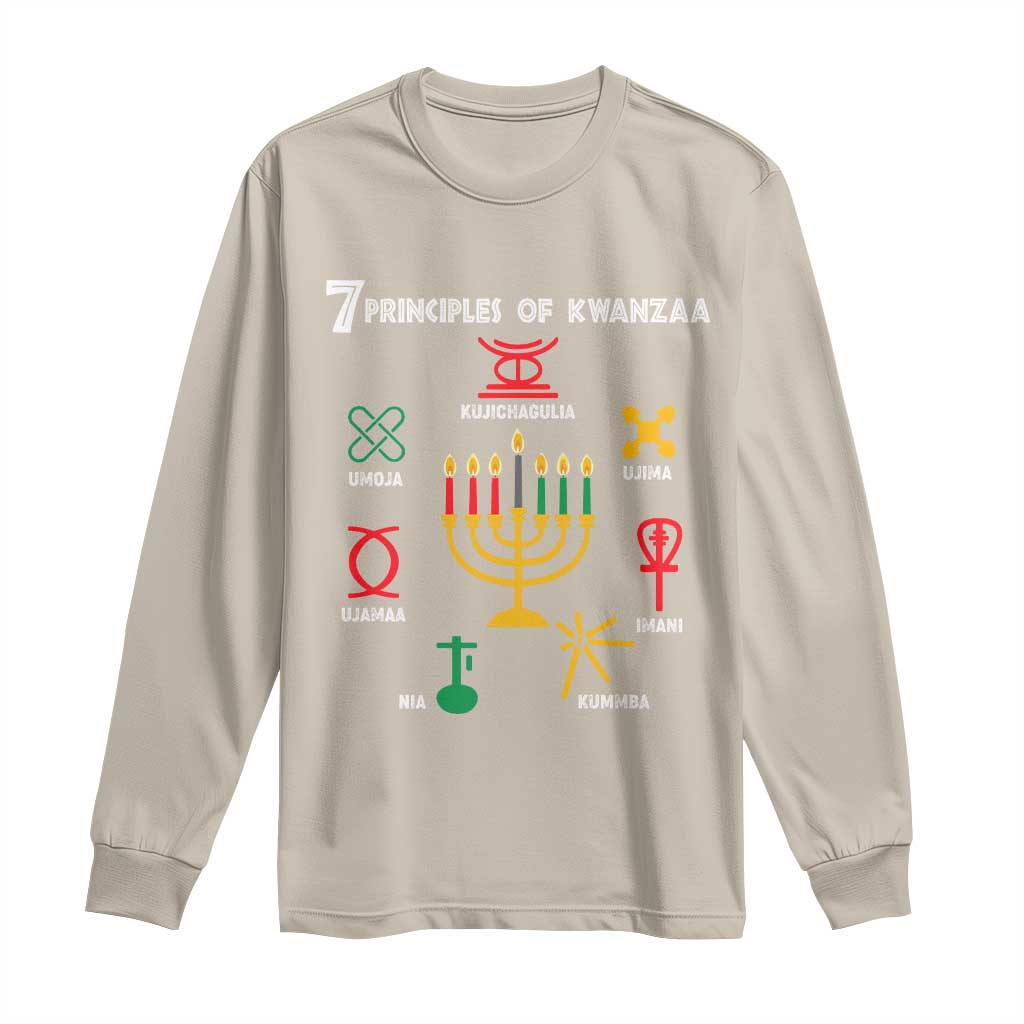 African American Xmas 7 Principles Of Kwanzaa Long Sleeve Shirt