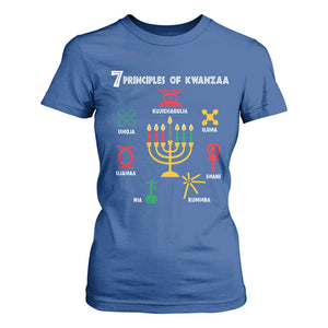 African American Xmas 7 Principles Of Kwanzaa T Shirt For Women