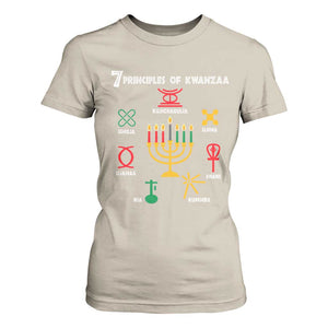 African American Xmas 7 Principles Of Kwanzaa T Shirt For Women