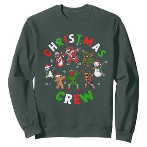 Christmas Crew Sweatshirt Black African American Santa Reindeer Snowman Dabbing