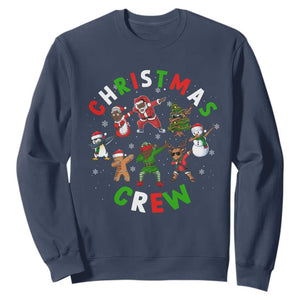 Christmas Crew Sweatshirt Black African American Santa Reindeer Snowman Dabbing