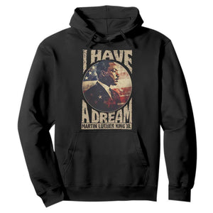 Martin Luther King Jr Hoodie I Have A Dream American Flag Black History MLK Day