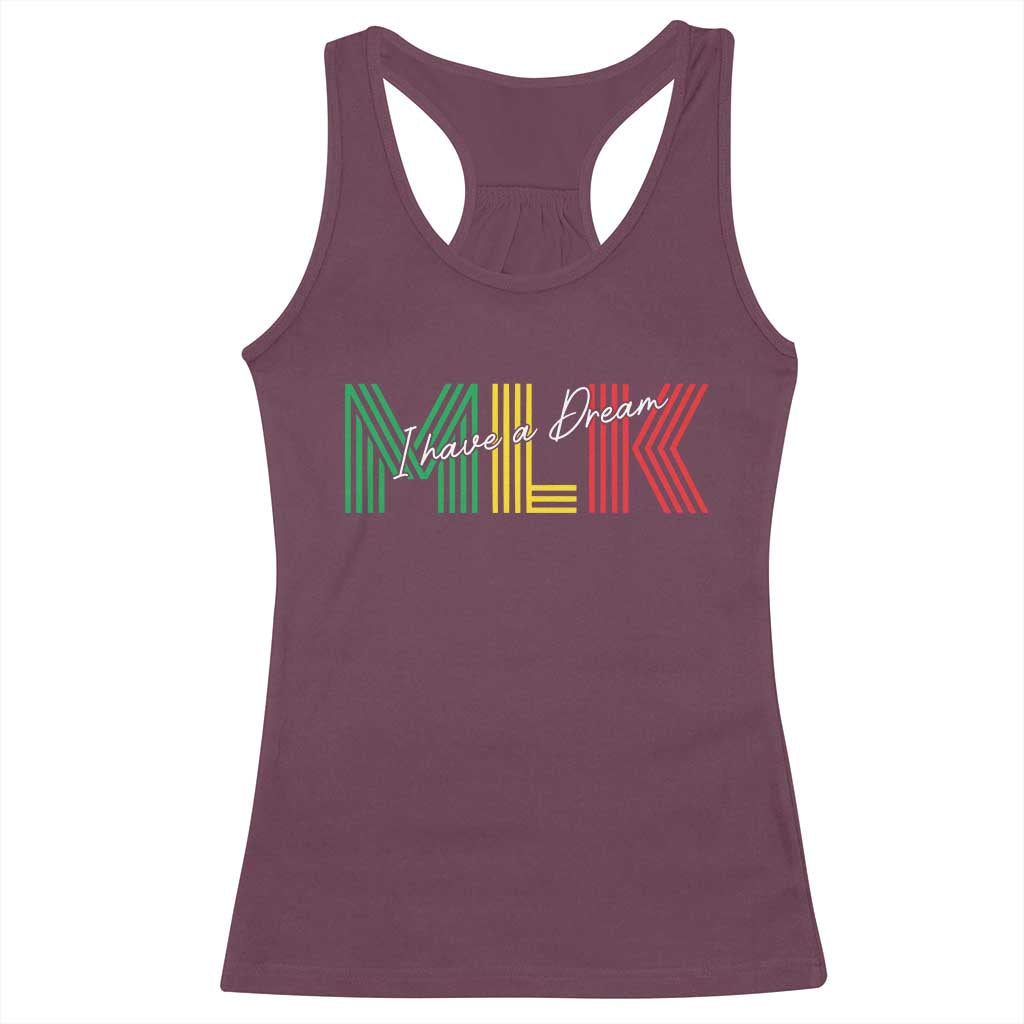 Martin Luther King Jr Day Racerback Tank Top I Have A Dream Black History MLK