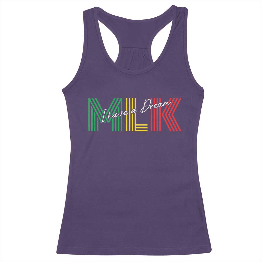 Martin Luther King Jr Day Racerback Tank Top I Have A Dream Black History MLK