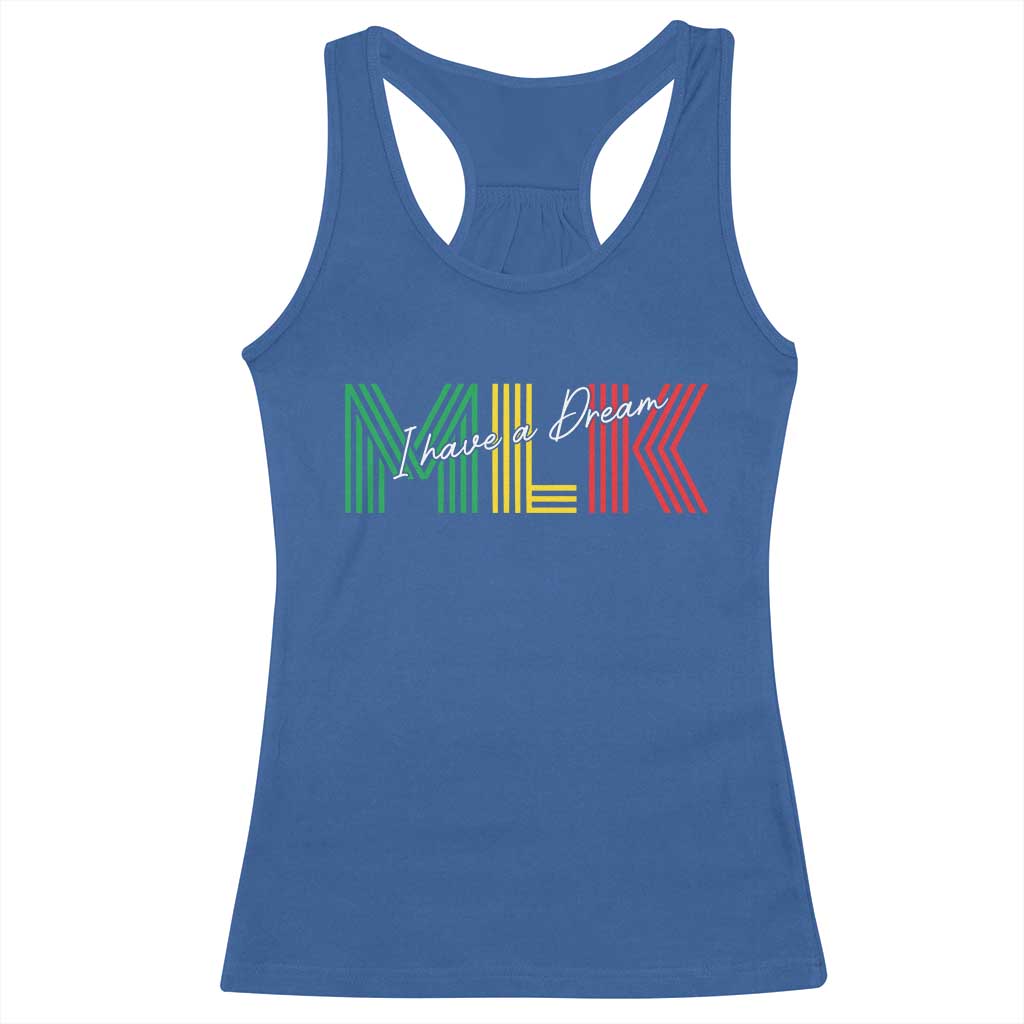Martin Luther King Jr Day Racerback Tank Top I Have A Dream Black History MLK