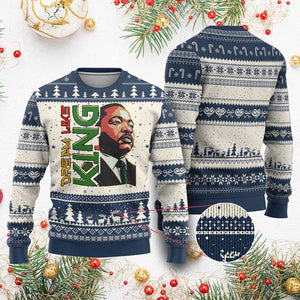 Martin Luther King Jr Ugly Christmas Sweater Dream Like King MLK Day Black History