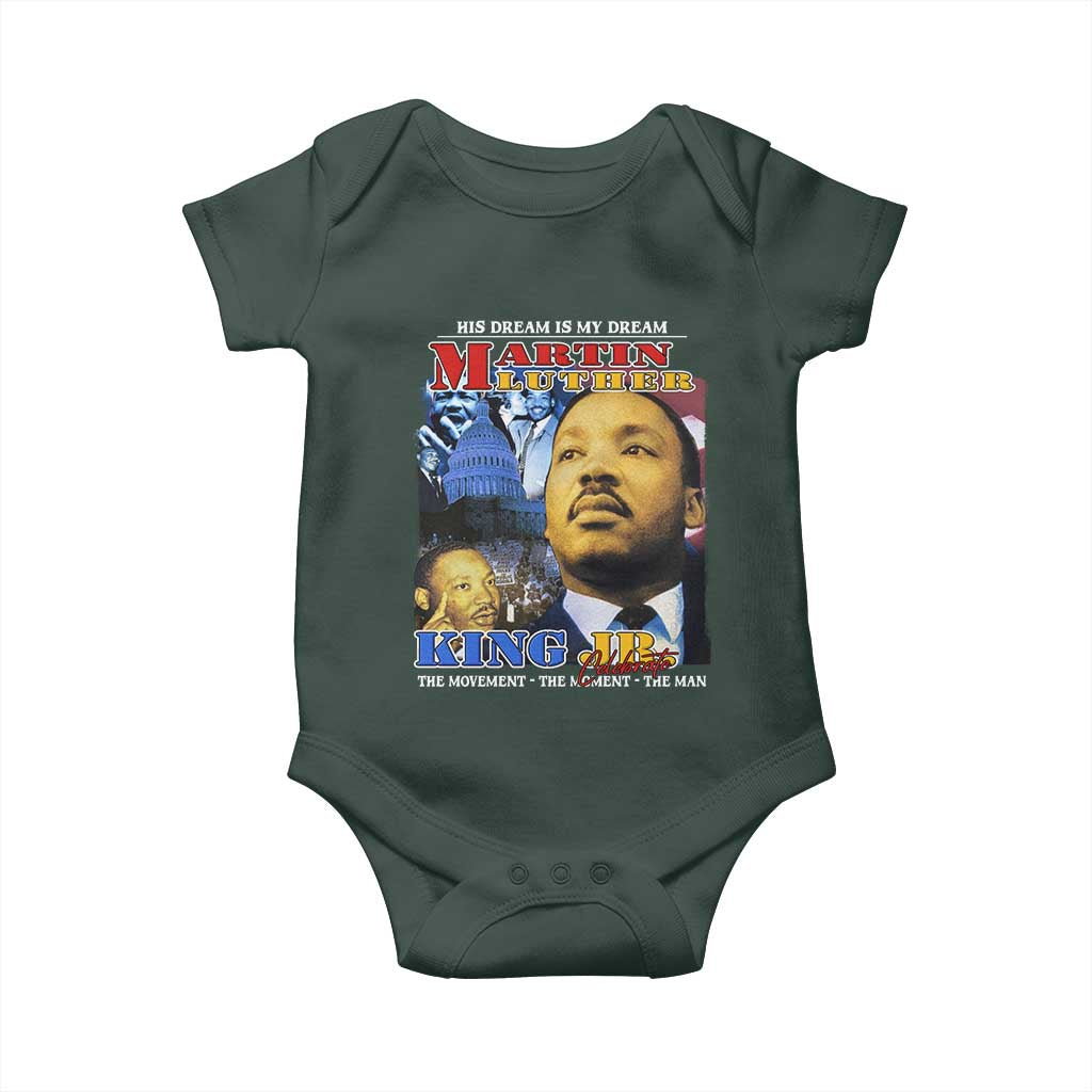 Martin Luther King Jr Baby Onesie His Dream Is My Dream American Flag Black History MLK Day
