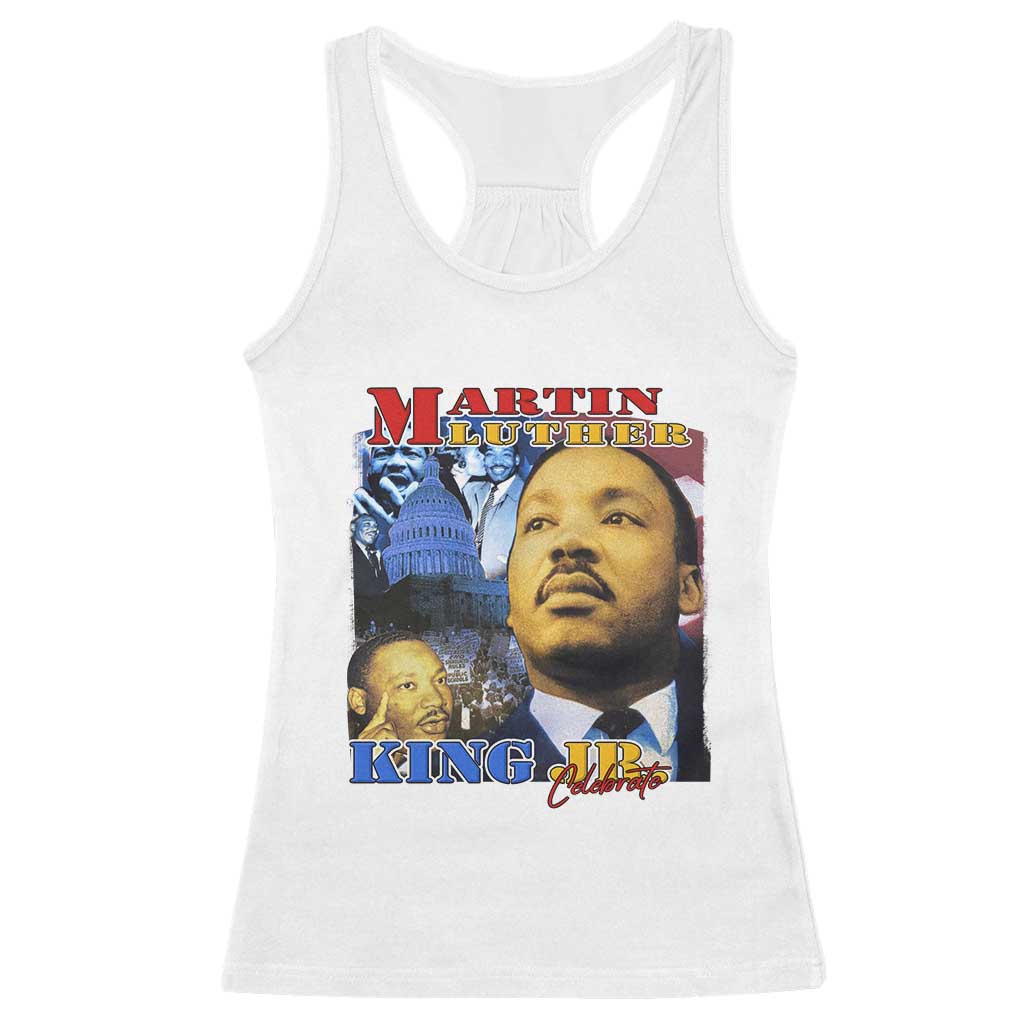 Martin Luther King Jr Racerback Tank Top His Dream Is My Dream American Flag Black History MLK Day