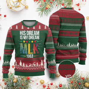 Martin Luther King Jr Ugly Christmas Sweater His Dream Is My Dream 1963 Black History