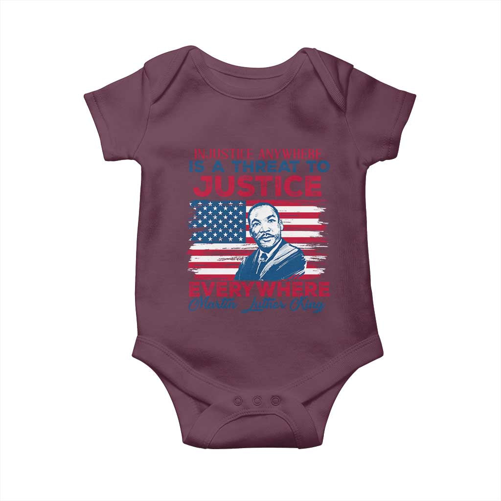 Martin Luther King Jr Day Baby Onesie Injustice Anywhere Is A Threat To Justice Everywhere TS09