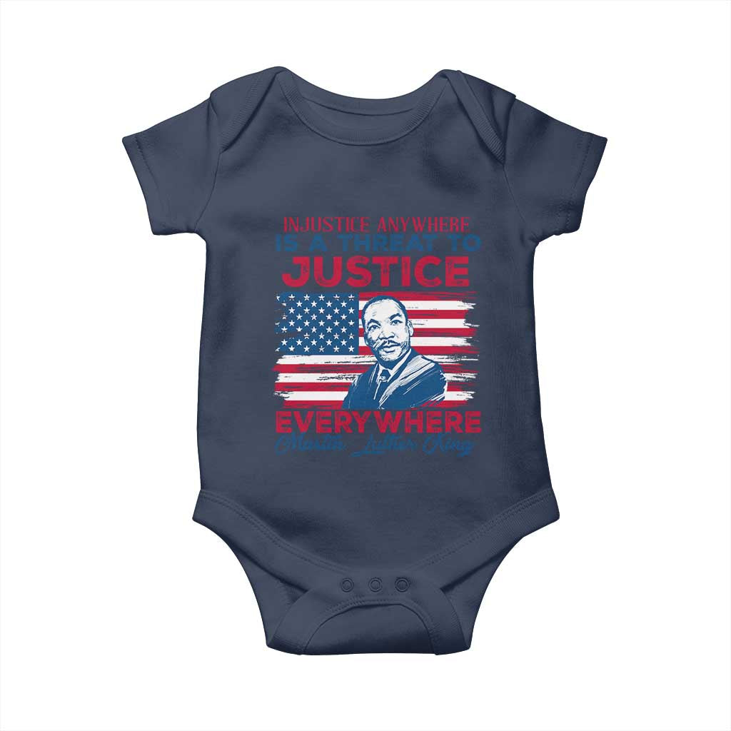 Martin Luther King Jr Day Baby Onesie Injustice Anywhere Is A Threat To Justice Everywhere TS09