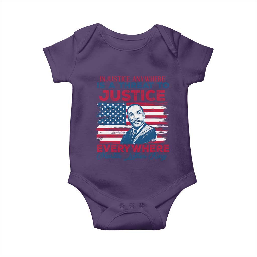 Martin Luther King Jr Day Baby Onesie Injustice Anywhere Is A Threat To Justice Everywhere TS09