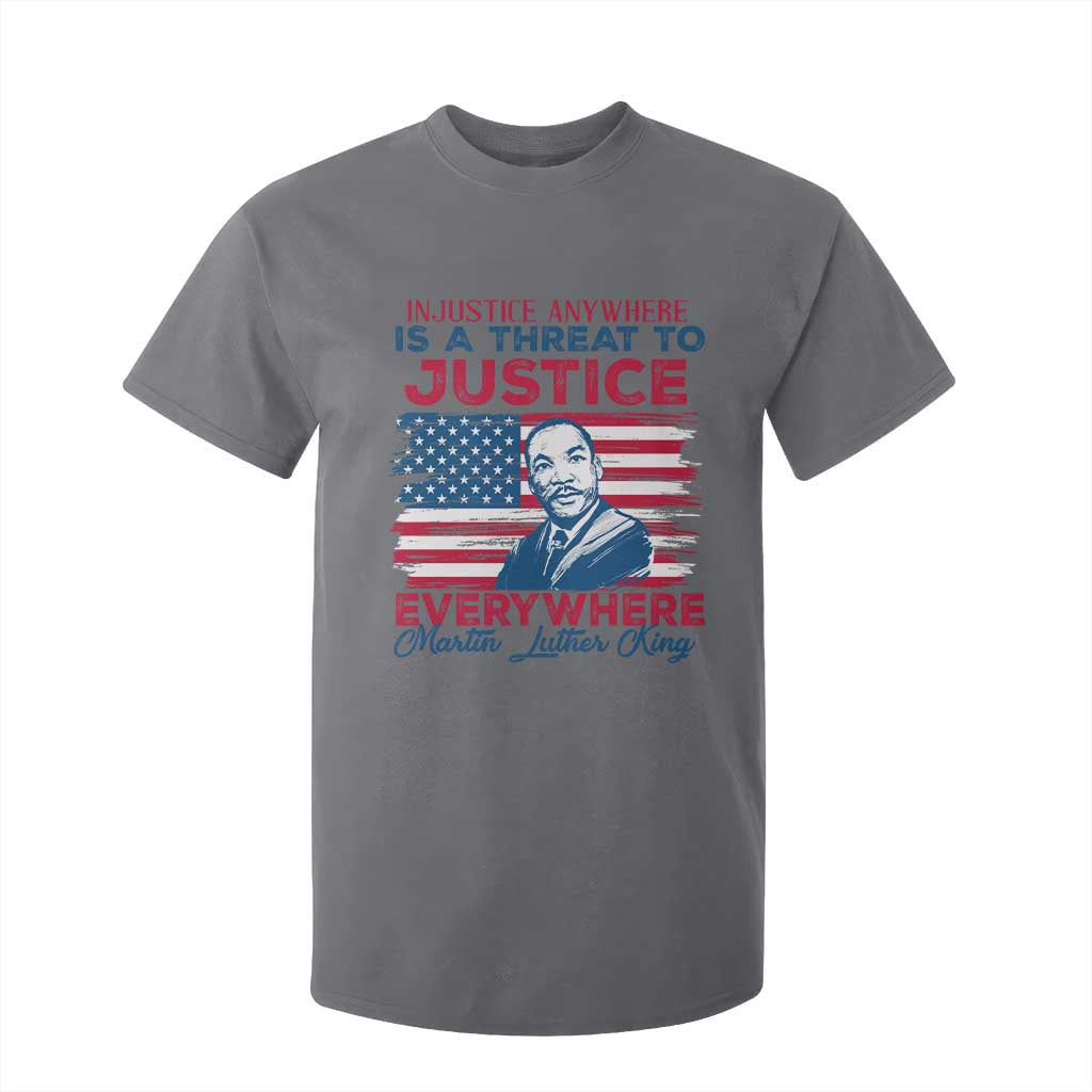 Martin Luther King Jr Day T Shirt For Kid Injustice Anywhere Is A Threat To Justice Everywhere TS09