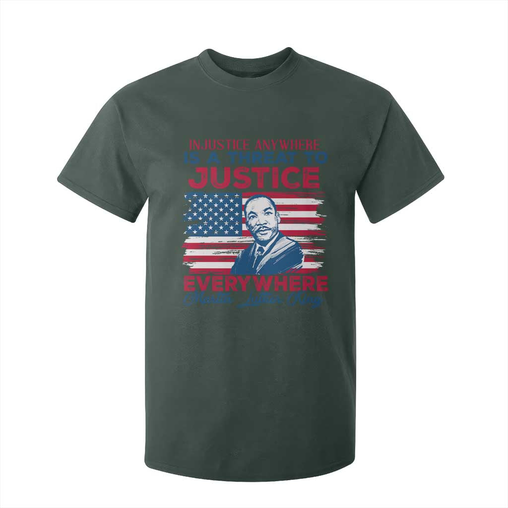 Martin Luther King Jr Day T Shirt For Kid Injustice Anywhere Is A Threat To Justice Everywhere TS09