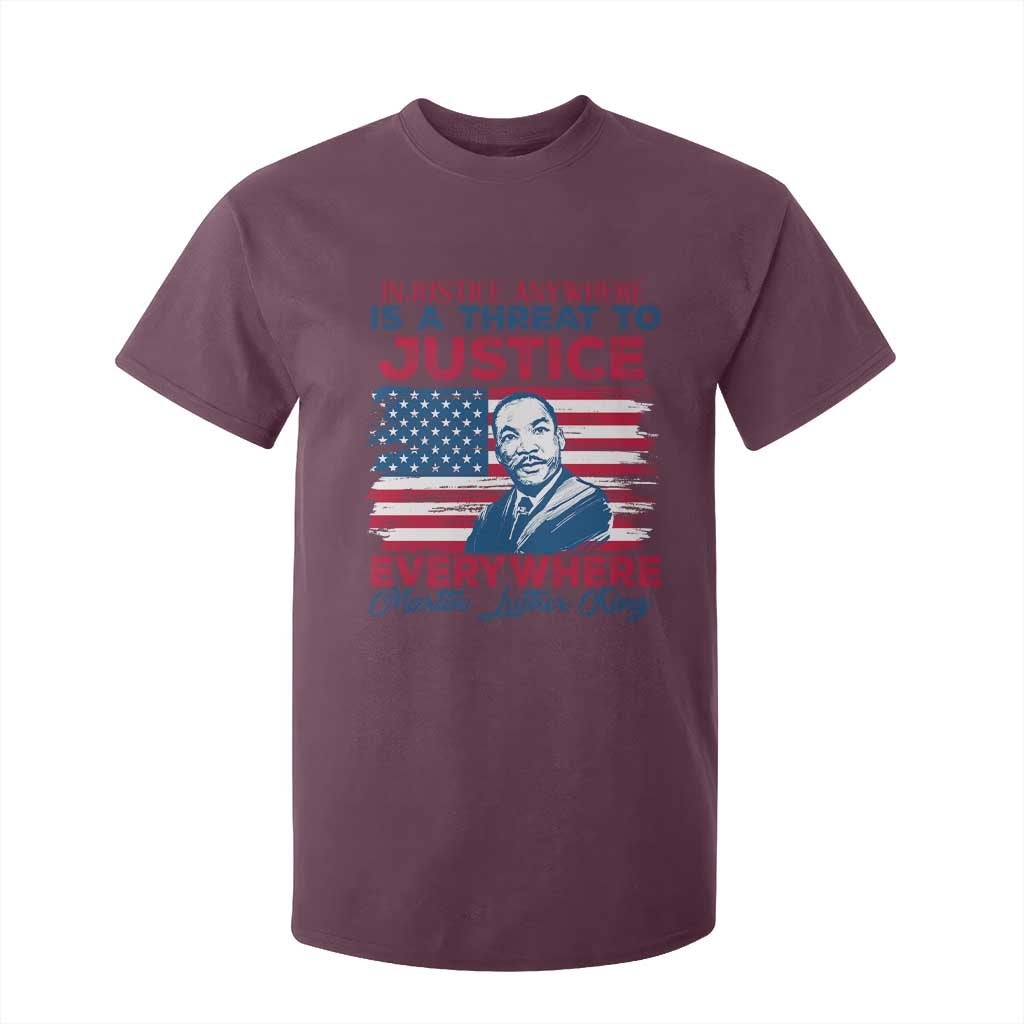 Martin Luther King Jr Day T Shirt For Kid Injustice Anywhere Is A Threat To Justice Everywhere TS09