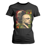 Malcolm X Martin Luther King Jr T Shirt For Women The Time Is Always Right Prepare For Future Today