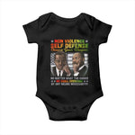 Malcolm X Martin Luther King Jr Baby Onesie Choose Your Weapon No Matter What The Choice