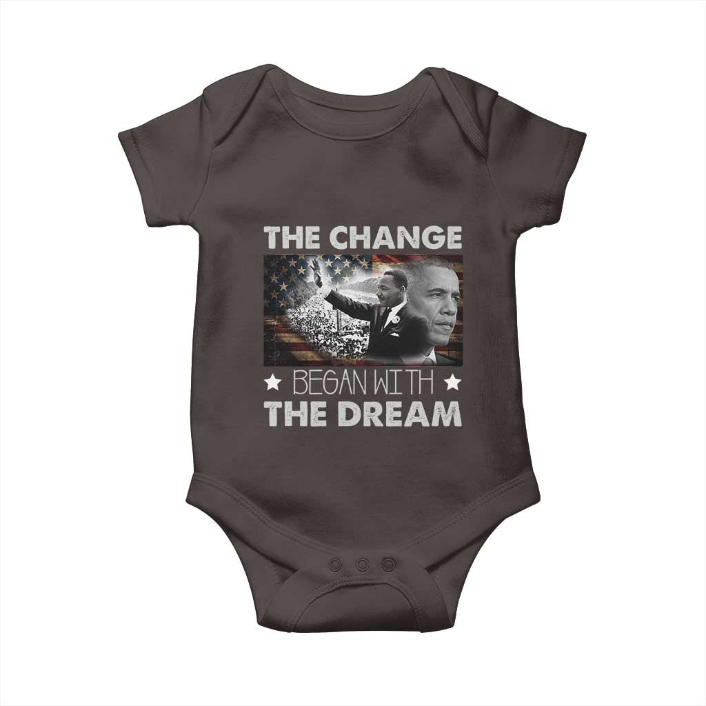 MLK Obama Baby Onesie The Change Began With The Dream