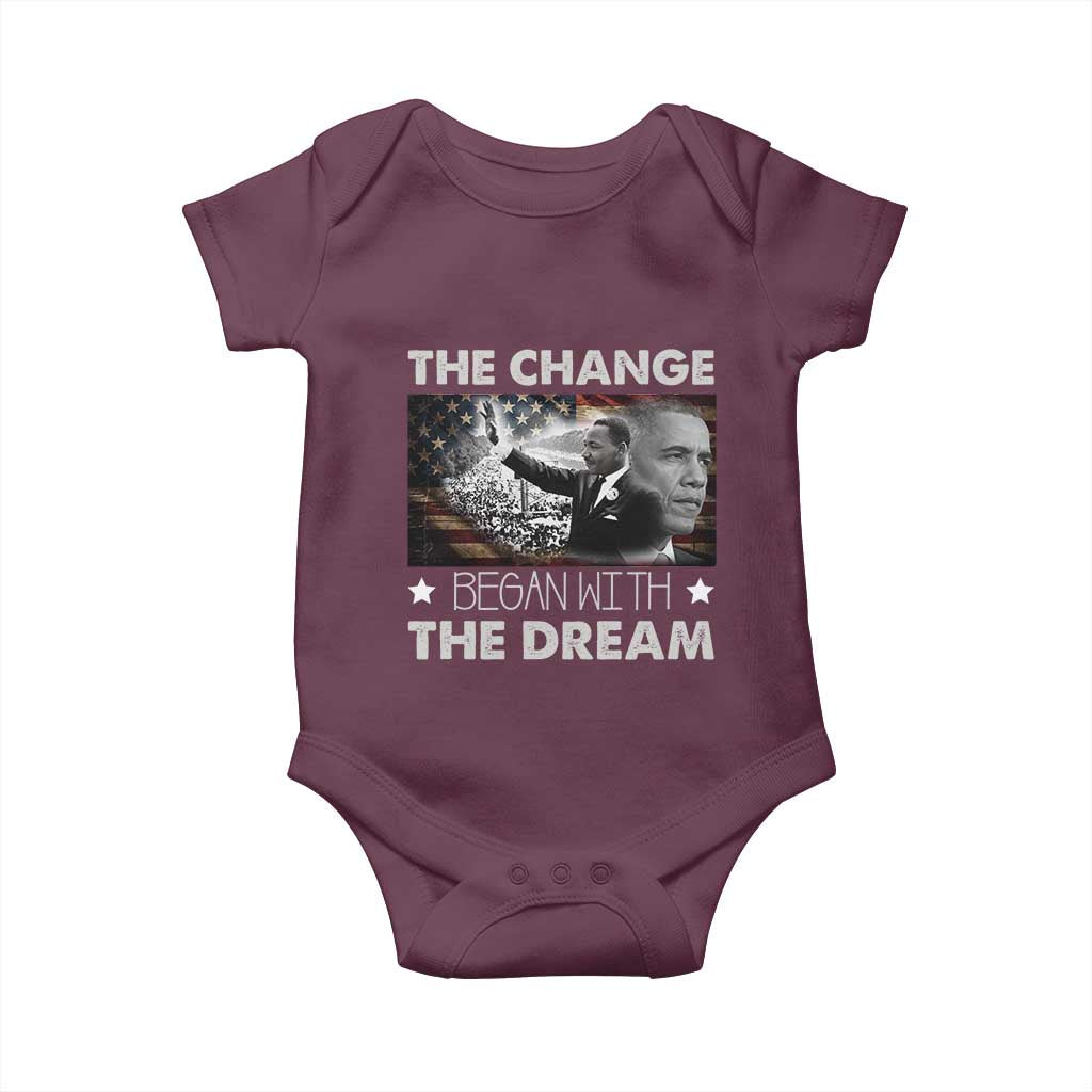 MLK Obama Baby Onesie The Change Began With The Dream