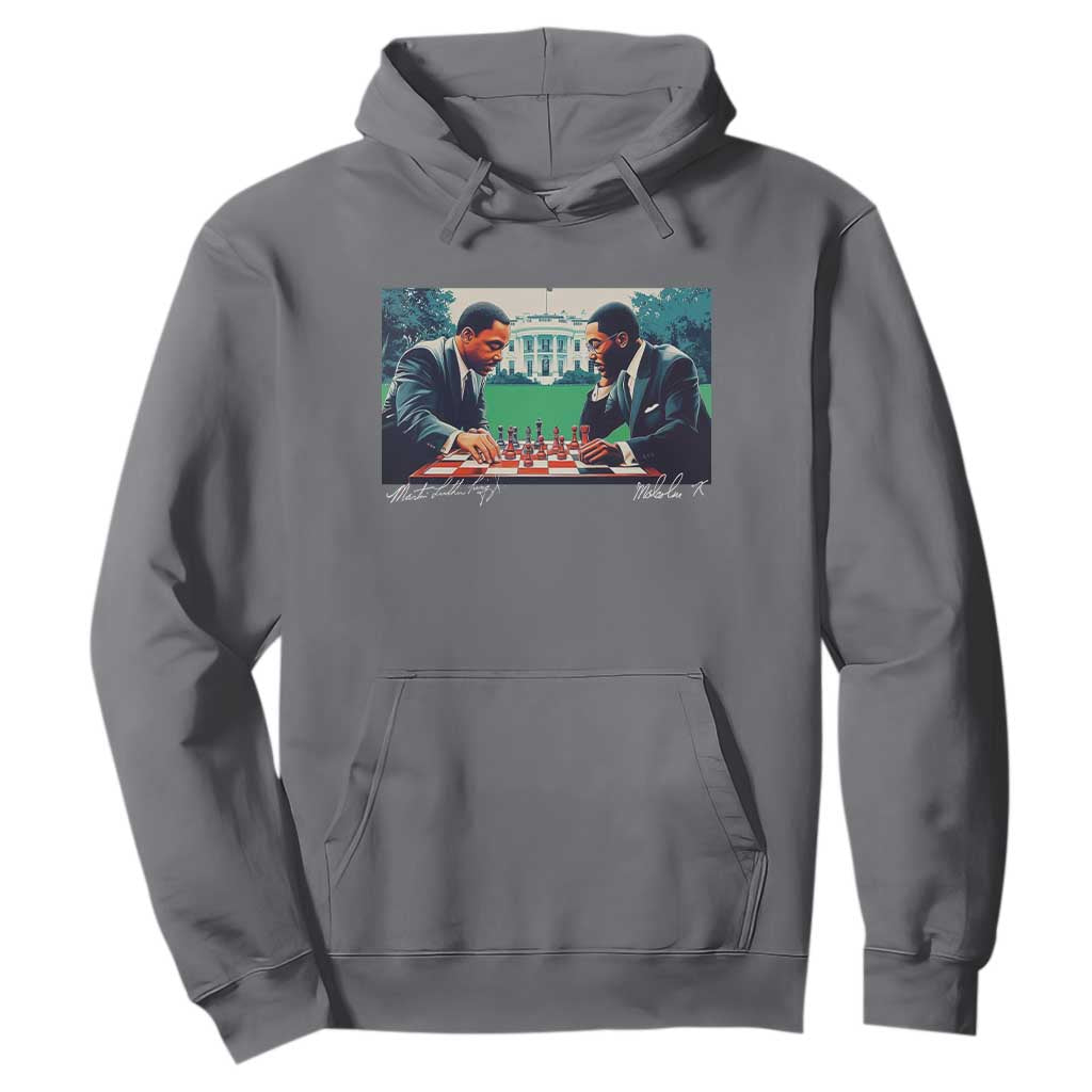 Malcolm X Martin Luther King Jr Hoodie Playing Chess White House Black History