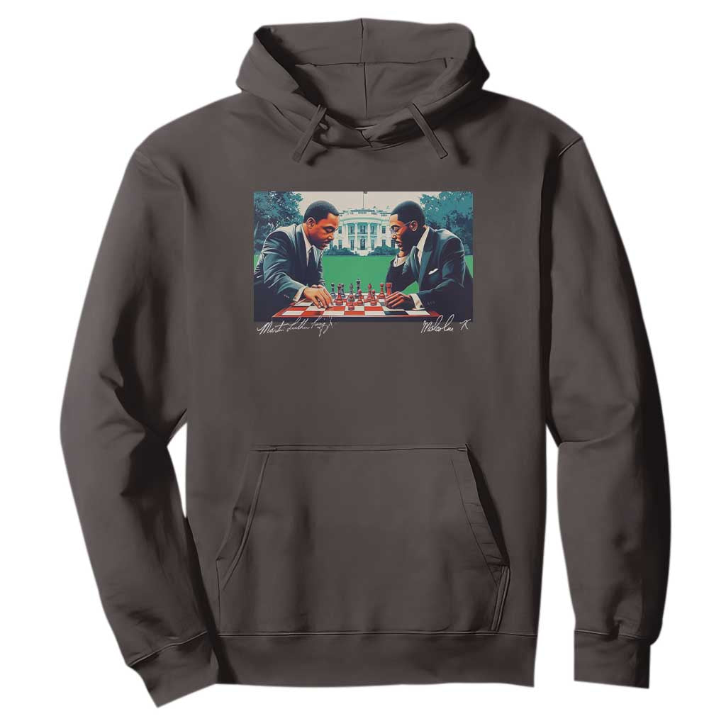 Malcolm X Martin Luther King Jr Hoodie Playing Chess White House Black History