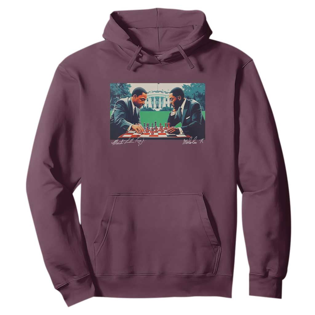 Malcolm X Martin Luther King Jr Hoodie Playing Chess White House Black History