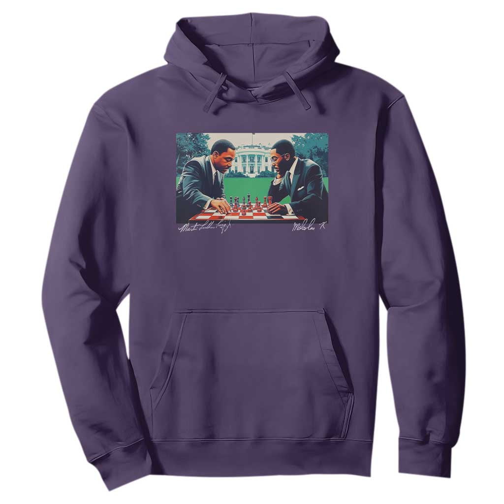 Malcolm X Martin Luther King Jr Hoodie Playing Chess White House Black History
