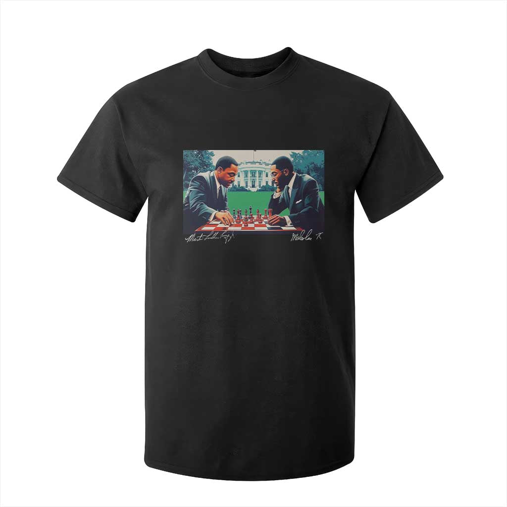 Malcolm X Martin Luther King Jr T Shirt For Kid Playing Chess White House Black History