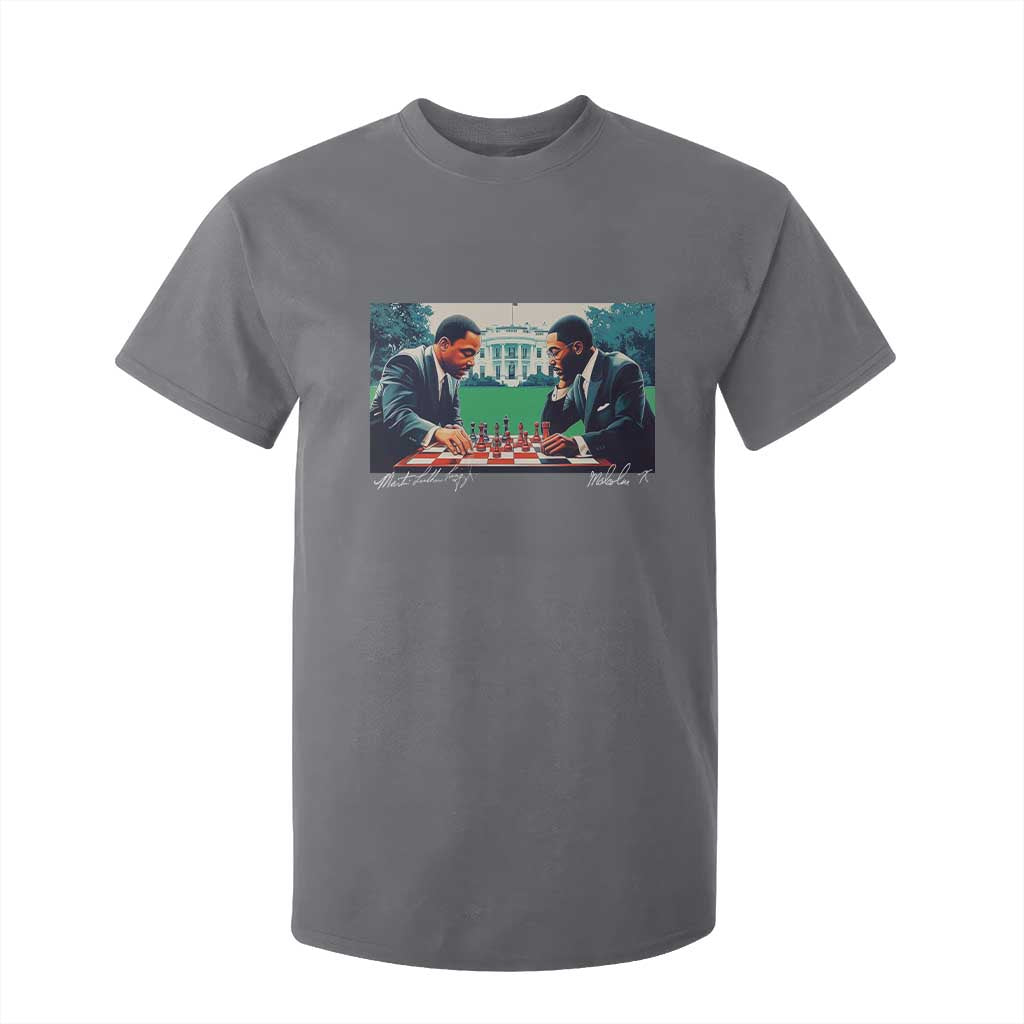 Malcolm X Martin Luther King Jr T Shirt For Kid Playing Chess White House Black History