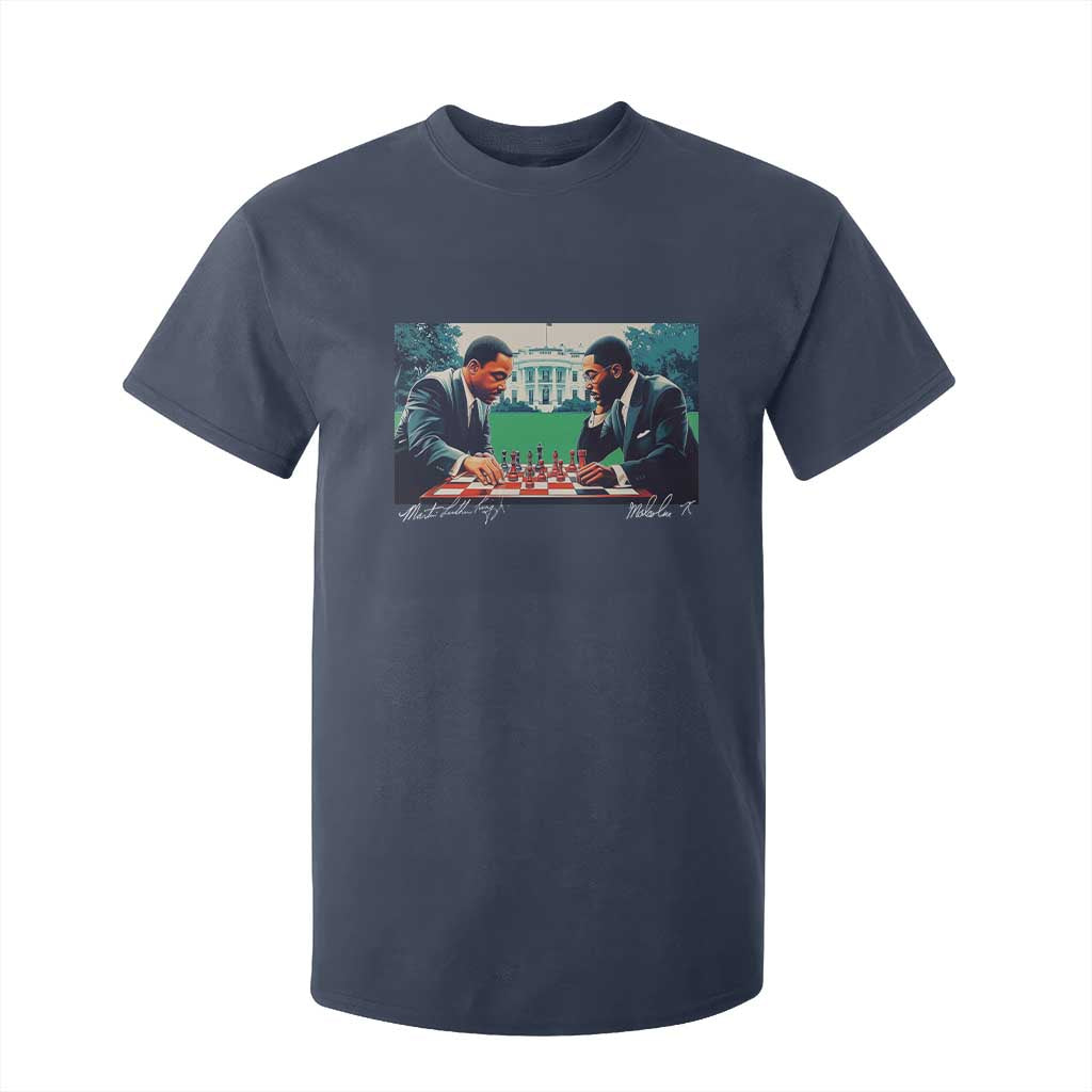 Malcolm X Martin Luther King Jr T Shirt For Kid Playing Chess White House Black History