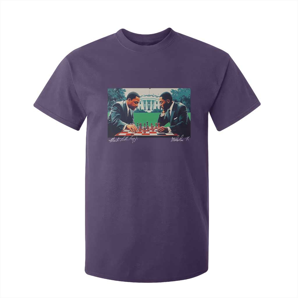 Malcolm X Martin Luther King Jr T Shirt For Kid Playing Chess White House Black History
