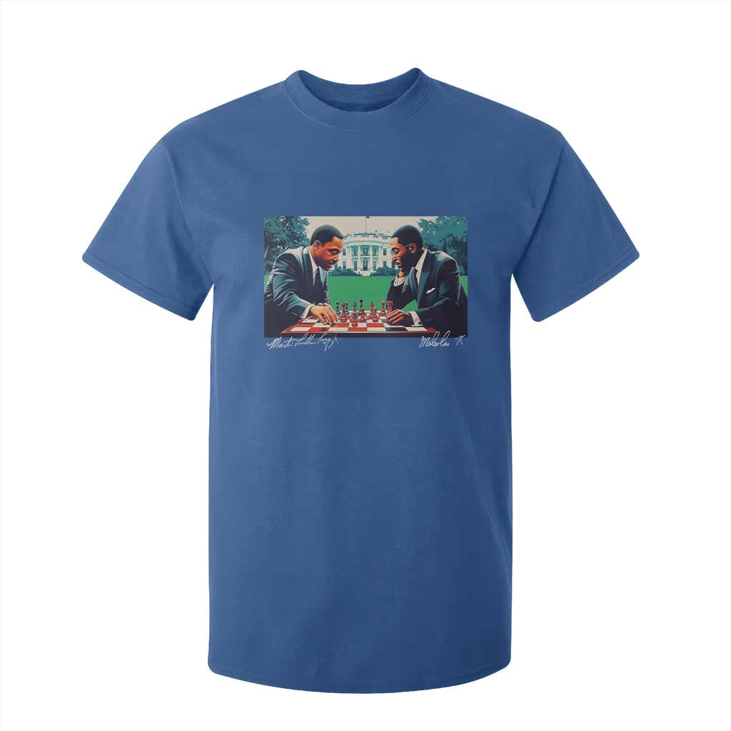 Malcolm X Martin Luther King Jr T Shirt For Kid Playing Chess White House Black History