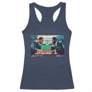 Malcolm X Martin Luther King Jr Racerback Tank Top Playing Chess White House Black History