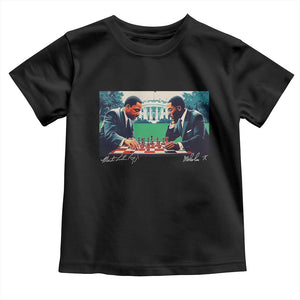 Malcolm X Martin Luther King Jr Toddler T Shirt Playing Chess White House Black History