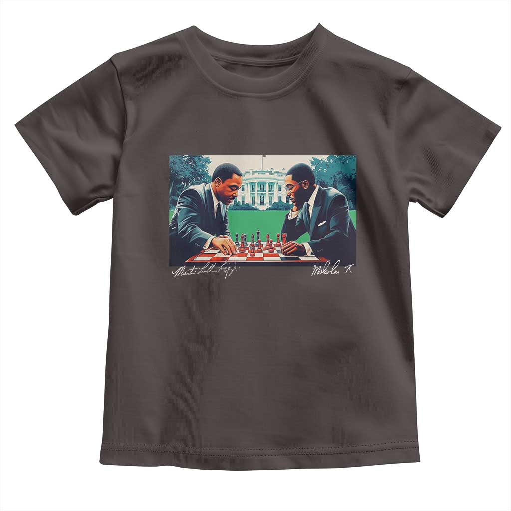 Malcolm X Martin Luther King Jr Toddler T Shirt Playing Chess White House Black History