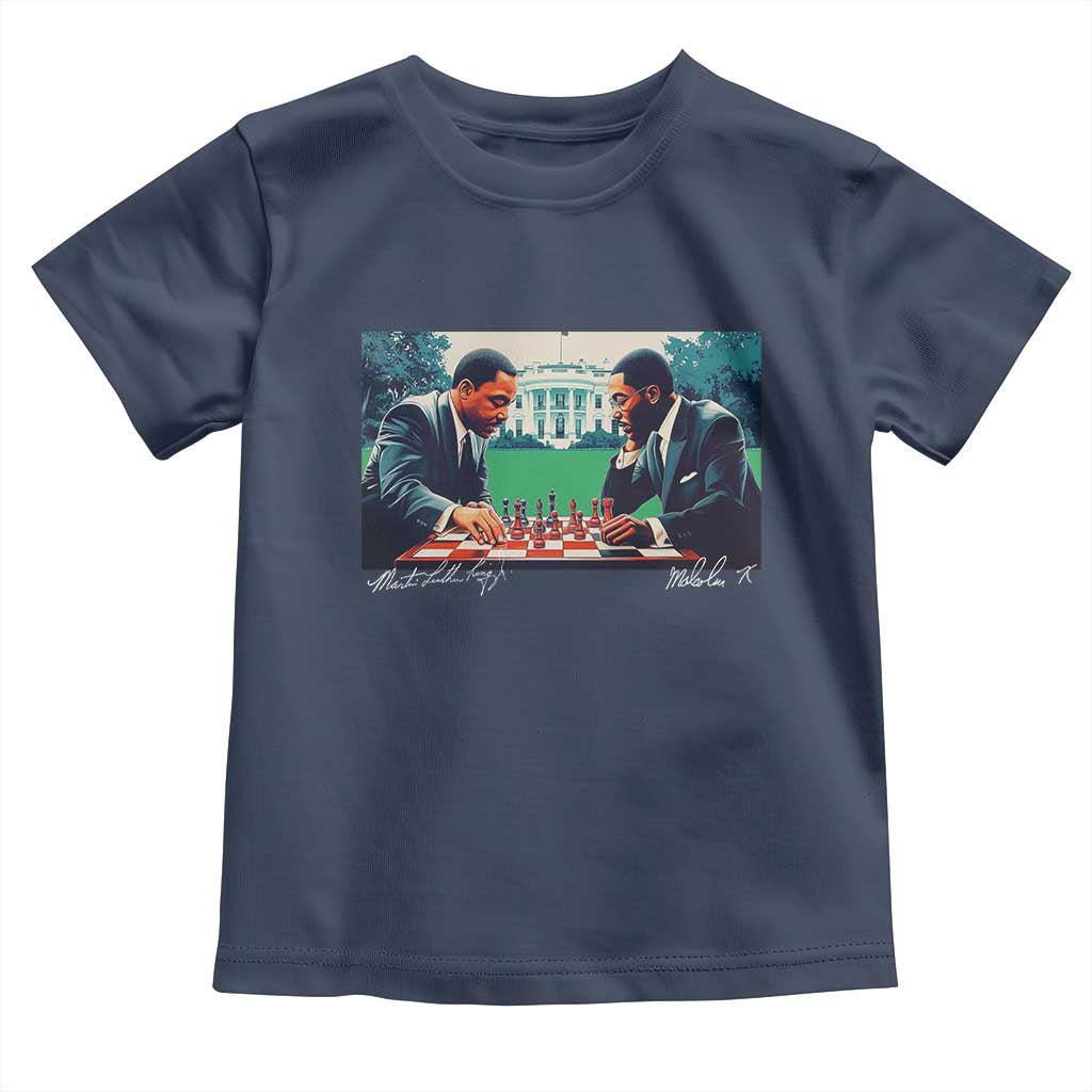 Malcolm X Martin Luther King Jr Toddler T Shirt Playing Chess White House Black History