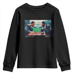 Malcolm X Martin Luther King Jr Youth Sweatshirt Playing Chess White House Black History
