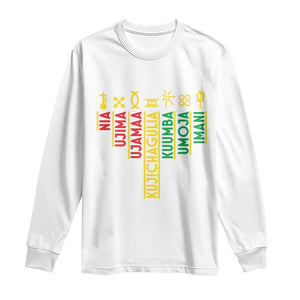 African American Christmas Long Sleeve Shirt 7 Principles Of Kwanzaa