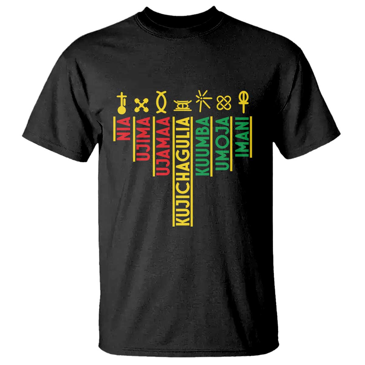 African American Christmas T Shirt 7 Principles Of Kwanzaa