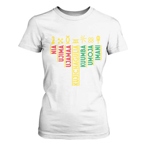 African American Christmas T Shirt For Women 7 Principles Of Kwanzaa